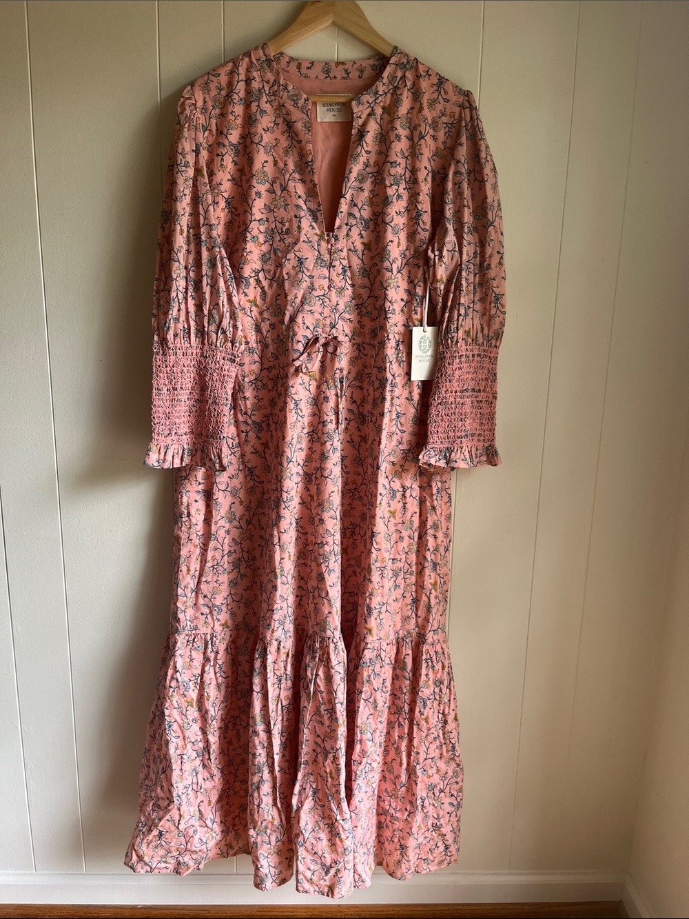 NWT Hyacinth House Tuckernuck Lucille Floral Pink Drawstring Maxi Dress XXL - Picture 4 of 15